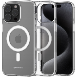 Spacecase Clear MagSafe - Σκληρή Διάφανη Θήκη MagSafe - Apple iPhone 15 Pro Max - Transparent (5905719103309)