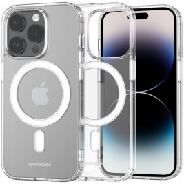 Spacecase Clear MagSafe - Σκληρή Διάφανη Θήκη MagSafe - Apple iPhone 14 Pro - Transparent (5905123440649)