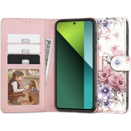 Θήκη Πορτοφόλι Xiaomi Redmi Note 13 Pro 5G / Poco X6 - Tech-Protect Wallet - Blossom Flower (5906302300099)
