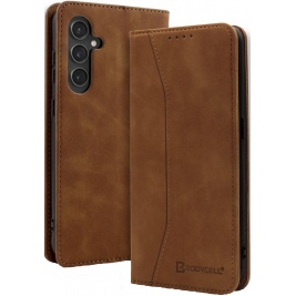 Θήκη Πορτοφόλι - Samsung Galaxy S24 Plus - Bodycell Book Case - Brown (5206015073533)