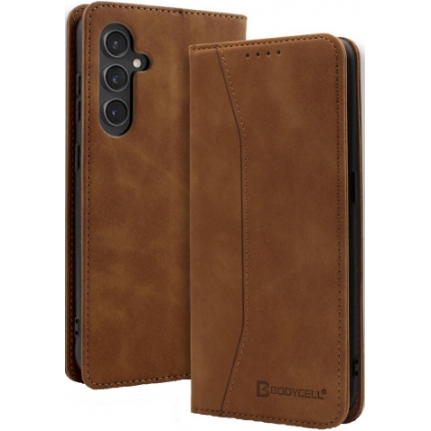Θήκη Πορτοφόλι - Samsung Galaxy S24 Plus - Bodycell Book Case - Brown (5206015073533)