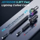 Joyroom JR-CL20 4 in 1 Wired Car Charger - Γρήγορος Φορτιστής Αυτοκινήτου με 2 x USB-A / 1 x Type-C / 1 x Ενσωματωμένο Καλώδιο Lightning 160cm - 57W - Black (6941237198969)