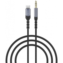 Recci RDS-A27 Audio Cable - Καλώδιο Ήχου Type-C (Male) σε AUX Mini Jack 3.5mm (Male) - 120cm - Black (6955482523346)