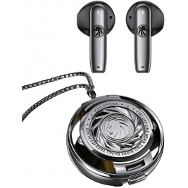 Recci REP-W56 Tyche Stereo Wireless Earbuds - Ασύρματα Ακουστικά Bluetooth / Mενταγιόν με Θήκη Φόρτισης - Silver (6955482520178)