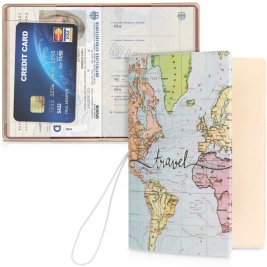 KW PVC Slim Passport Cover - Θήκη Διαβατηρίου με Υποδοχή για Κάρτα - 3D Travel (49059.03)