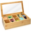 Navaris Bamboo Tea Box - Κουτί Αποθήκευσης για Φακελάκια Τσάι από Μπαμπού - Brown (50860.01)
