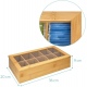 Navaris Bamboo Tea Box - Κουτί Αποθήκευσης για Φακελάκια Τσάι από Μπαμπού - Brown (50860.01)