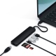 Satechi Slim Type-C USB Multiport Adapter Hub - Mε x1 Ethernet / 1x USB Type-C / 2x USB 3.0 / 1x HDMI / 1x Micro SD / SD - Black (ST-UCSMA3K)