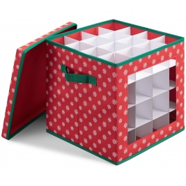 Navaris Christmas Ornament Storage Box - Κουτί Αποθήκευσης 64 Θέσεων για Χριστουγεννιάτικα Διακοσμητικά / Μπάλες / Στολίδια Δέντρων (55567.01)