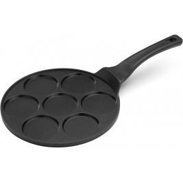Navaris Pancake Frying Pan - Αντικολλητικό Τηγάνι 7 Θέσεων από Αλουμίνιο για Pancakes / Τηγανίτες / Αυγά - 27cm - Black (53077.02)