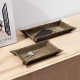 Navaris PU Leather Tray Set - Σετ με 2 Δίσκους Αποθήκευσης / Οργάνωσης από PU Δέρμα και Μέταλλο - Olive Green (53480.02.28)