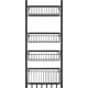 Navaris Over Door Spice Rack - Κρεμαστό Μεταλλικό Ράφι Πόρτας με 4 Επίπεδα Αποθήκευσης και Οργάνωσης για Κουζίνα - Μπάνιο - Black (56740.01)