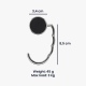 KW Purse Hook for Table - Μεταλλική Επιτραπέζια Κρεμάστρα / Γάντζος για Τσάντες - 2 Τεμάχια - Black / Silver (57307.01)