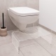 Navaris Acrylic Toilet Stool - Βοηθητικό Αντιβακτηριδιακό Αντιολισθητικό Σκαμπό Τουαλέτας / Μπάνιου από Ακρυλικό - 56 x 21 x 18 cm - Transparent (56084.04)