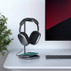 Satechi 2 in 1 Headphone Stand and Wireless Charger - Βάση Στήριξης - Φόρτισης Airpods Max με 1 x Type-C και Ασύρματη Φόρτιση MagSafe για iPhone 14 / 13 / 12 - 7.5W - Space Gray (ST-UCHSMCM)