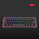 Redragon K617 FIZZ RGB Mechanical Gaming Keyboard - Ενσύρματο RGB Gaming Μηχανικό Πληκτρολόγιο με Custom Red Διακόπτες - US - Black (6950376706768)