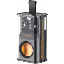 Recci RSK-W30 Mars Series - Ασύρματο Φορητό Ηχείο Bluetooth με RGB Φωτισμό - Black (6955482520260)
