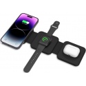 Tech-Protect A24 3 in 1 Wireless Charger - Αναδιπλούμενος Μαγνητικός Ασύρματος Φορτιστής MagSafe για iPhone 15 / 14 / 13 / 12 / Airpods / Apple Watch - 15W - Black (9490713934418)