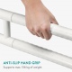 Navaris Folding Toilet Hand Safety Rail Grab Bar - Επιτοίχια Λαβή Στήριξης Μπάνιου για Ηλικιωμένους - White (61572.01)