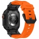 Tech-Protect Delta Pro - Premium Λουράκι Σιλικόνης Apple Watch Ultra2/Ultra1/SE/9/8/7/6/5/4 (49/45/44mm) - Orange / Black (5906302307838)