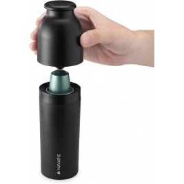Navaris Coffee Pod Recycler - Συσκευή / Κάδος Ανακύκλωσης από HIPS για Χρησιμοποιημένες Κάψουλες Καφέ Nespresso Αλουμινίου - 17.5 x 6 cm - Black (60426.01)