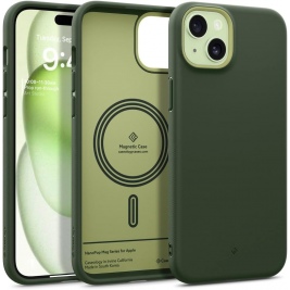 Caseology Nano Pop Mag - Ανθεκτική MagSafe Θήκη Σιλικόνης - Apple iPhone 15 - Avo Green (ACS06823)