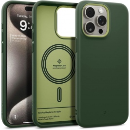 Caseology Nano Pop Mag - Ανθεκτική MagSafe Θήκη Σιλικόνης - Apple iPhone 15 Pro Max - Avo Green (ACS06619)