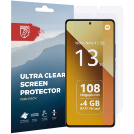Μεμβράνη Προστασίας Οθόνης - Xiaomi Redmi Note 13 5G - Rosso Ultra Clear Screen Protector - 2 Τεμάχια (8719246436871)