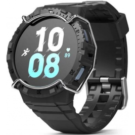 Ringke Fusion X Guard - Σετ Θήκη με Λουράκι / Σκληρή Στεφάνη Bezel - Προστατευτικό Σύρμα από Ανοξείδωτο Ατσάλι - Samsung Galaxy Watch 5 / 4 44mm - Black (8809881269030)