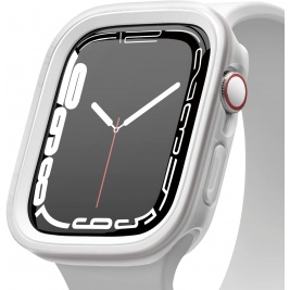 Elago Θήκη Duo Case Apple Watch SE/9/8/7/6/5/4 (45/44mm) - Transparent / White (EAW45DUO-TRWH)