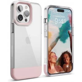 Elago Glide - Ανθεκτική Θήκη Apple iPhone 14 Pro Max - Transparent / Lovely Pink (ES14GL67PRO-TRLPK)