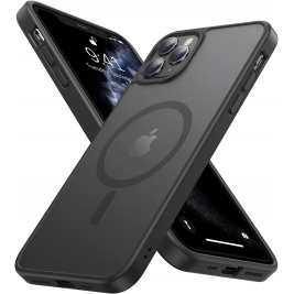 Spacecase Hybrid MagSafe - Σκληρή Ημιδιάφανη Θήκη MagSafe - Apple iPhone 11 Pro Max - Black (5905719103361)