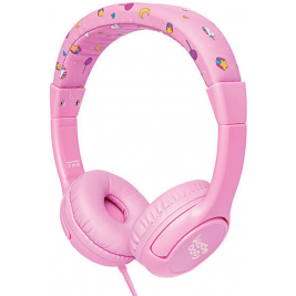 Kiddoboo Headphones Sugar - Ενσύρματα Ακουστικά Κεφαλής για Παιδιά με Ασφαλή Μέγιστη Ένταση Ήχου - 1 x Θύρα Jack 3.5mm - Pink (KBHP03-PNK)