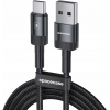 Spacecase USB-C Cable - Καλώδιο Φόρτισης και Μεταφοράς Δεδομένων USB-A σε Type-C - 100cm - 3A - Black (5905719072537)