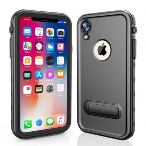 Θήκη αδιάβροχη iPhone XR Waterproof case with Kickstand Redpepper-Black