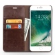 Θήκη genuine Leather QIALINO Classic Wallet Case for iPhone 7 Plus/8 Plus-Brown