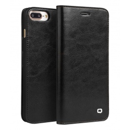 Θήκη genuine Leather QIALINO Classic Wallet Case for iPhone 7 Plus/8 Plus-Black