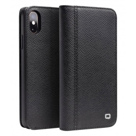 Θήκη iphone XS Max QIALINO Detachable Magnetic Leather Kickstand Wallet Case-black