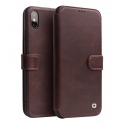 Θήκη iphone XS Max Leather Magnetic Clasp Flip Case-dark brown