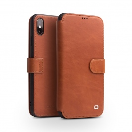 Θήκη iphone X/XS Leather Magnetic Clasp Flip Case-coffee