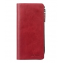 Θήκη Universal up to 6'' genuine QIALINO Leather Phone Clutch Wallet-Red