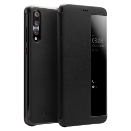 Θήκη Huawei P20 Pro QIALINO Genuine Leather Flip View Case- black