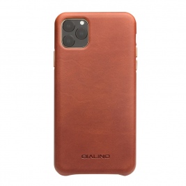 Θήκη iphone 11 Pro Max 6.5" QIALINO Calf leather pattern-light brown