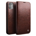 Θήκη iphone 11 genuine Leather QIALINO Classic Wallet Case-Brown