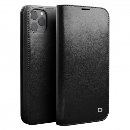 Θήκη iphone 11 Pro Max 6.5" genuine Leather QIALINO Classic Wallet Case-Black