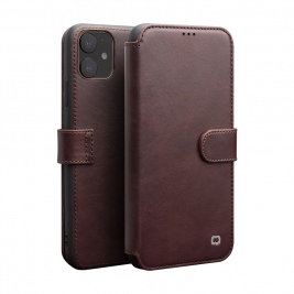 Θήκη iphone 11 6.1" Leather Magnetic Clasp Flip Case-dark brown