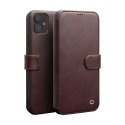 Θήκη iphone 11 QIALINO Leather Magnetic Clasp Flip Case-dark brown