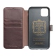 Θήκη iphone 11 6.1" Leather Magnetic Clasp Flip Case-dark brown