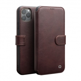 Θήκη iphone 11 Pro 5.8" Leather Magnetic Clasp Flip Case-dark brown