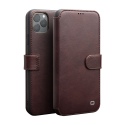 Θήκη iphone 11 Pro Max QIALINO Leather Magnetic Clasp Flip Case-dark brown